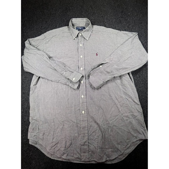 Ralph Lauren Other - Ralph Lauren Blake Button Down Shirt Men's Large Gray Cotton Collared Round Hem